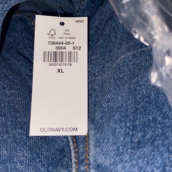 Flannel-lined Sherpa trim, jean jacket for women brand new Old Navy - Picture 3 of 3